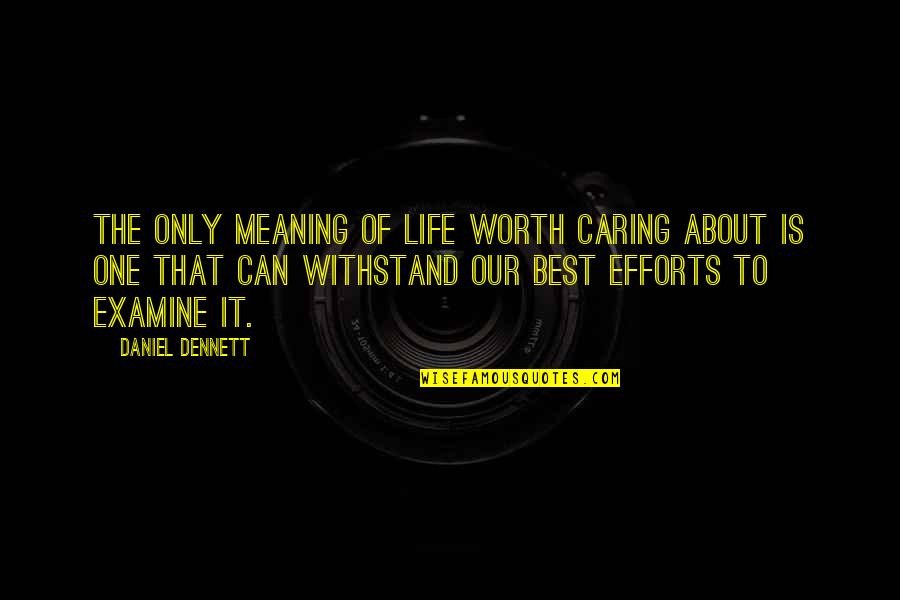 Not Worth Effort Quotes By Daniel Dennett: The only meaning of life worth caring about