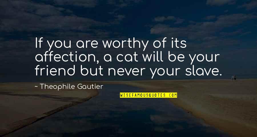 Not Worthy Friend Quotes By Theophile Gautier: If you are worthy of its affection, a