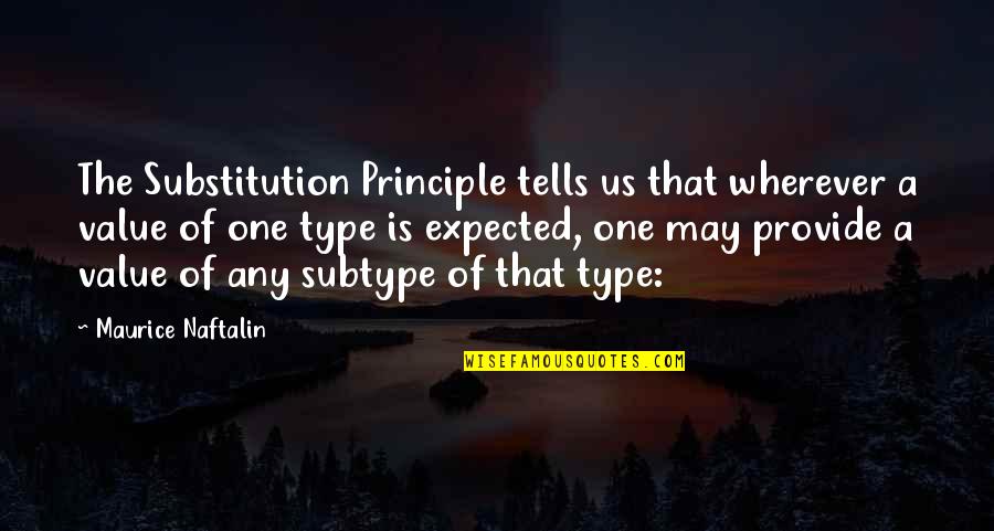 Not Your Type Quotes By Maurice Naftalin: The Substitution Principle tells us that wherever a