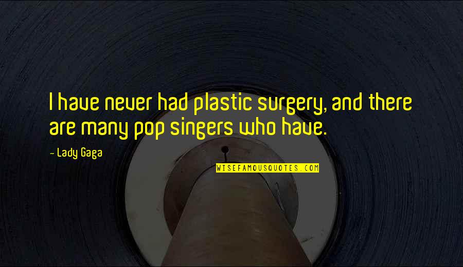 Notations Clothing Quotes By Lady Gaga: I have never had plastic surgery, and there