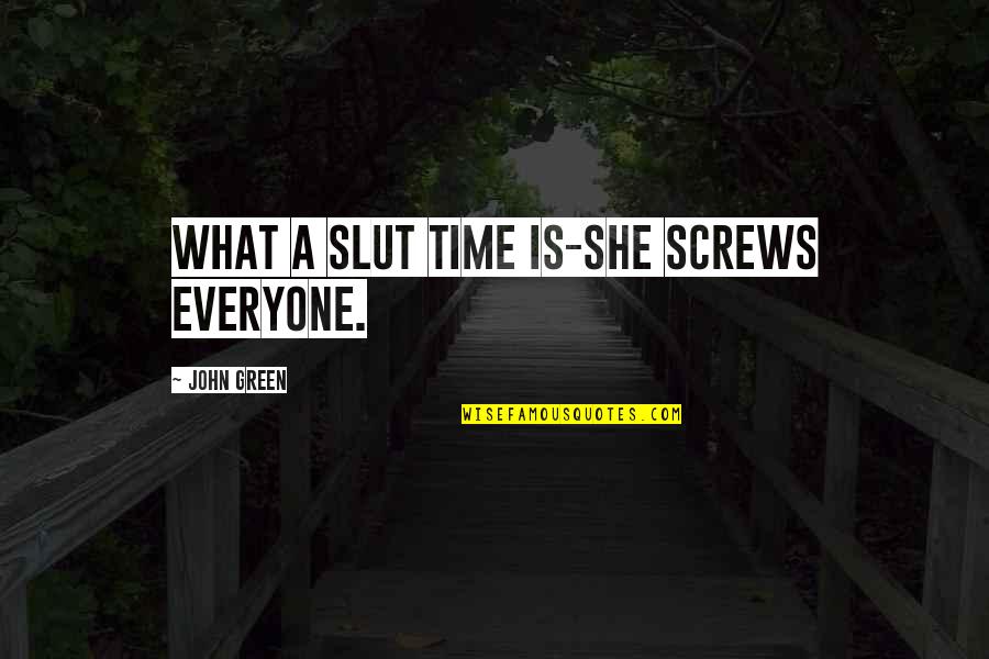 Notepad Select All Between Quotes By John Green: What a slut time is-she screws everyone.
