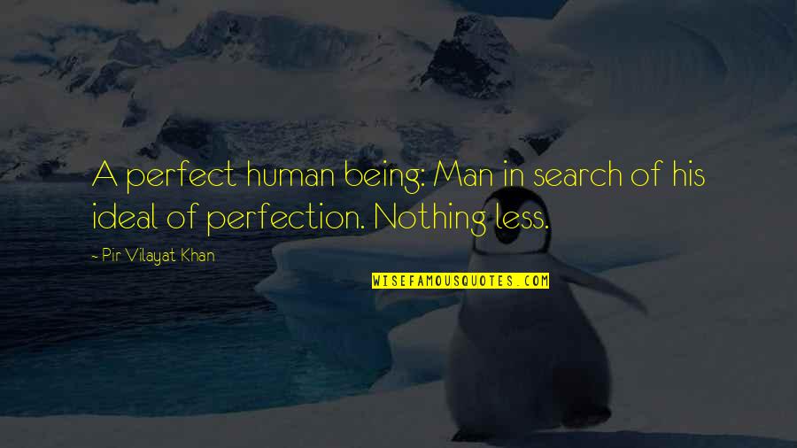 Nothing Being Perfect Quotes By Pir Vilayat Khan: A perfect human being: Man in search of