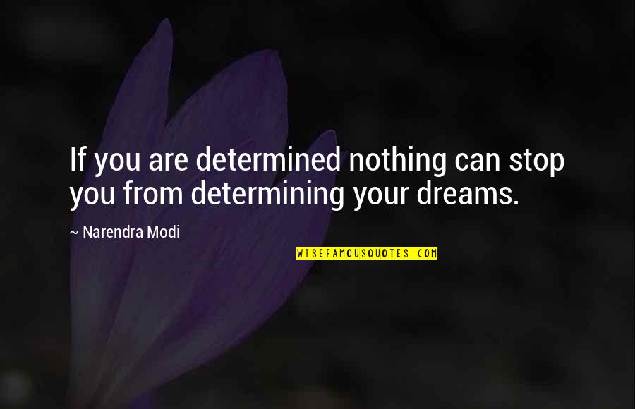 Nothing Can Stop Us Quotes By Narendra Modi: If you are determined nothing can stop you