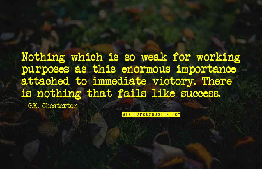 Nothing Ever Working Out Quotes By G.K. Chesterton: Nothing which is so weak for working purposes