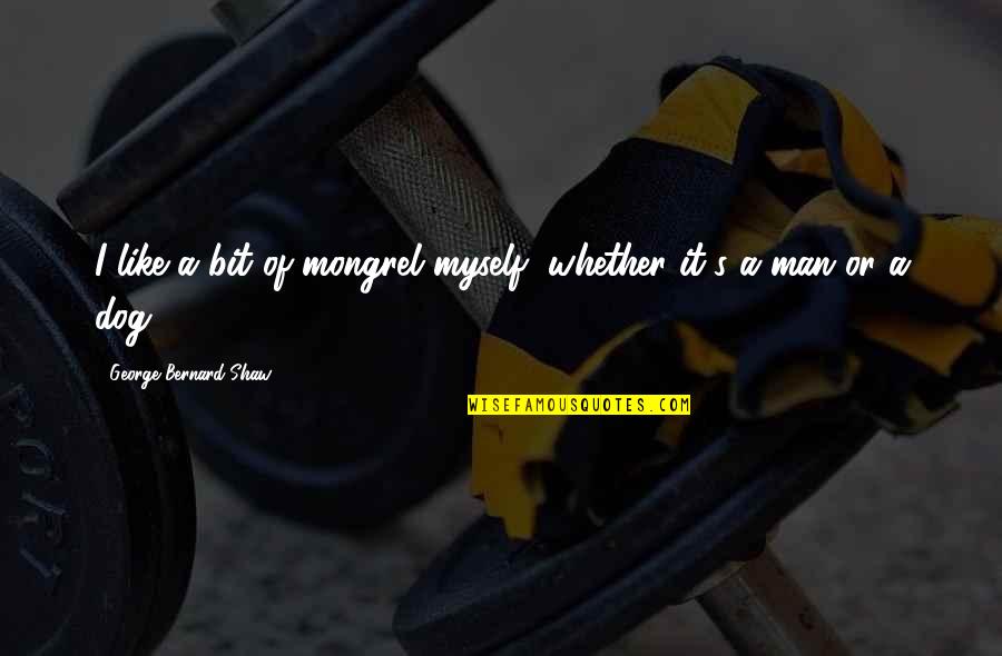 Nothing In Life Is Promised Quotes By George Bernard Shaw: I like a bit of mongrel myself, whether