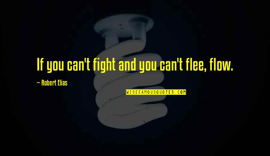 Nothing Is Handed To You Quotes By Robert Elias: If you can't fight and you can't flee,