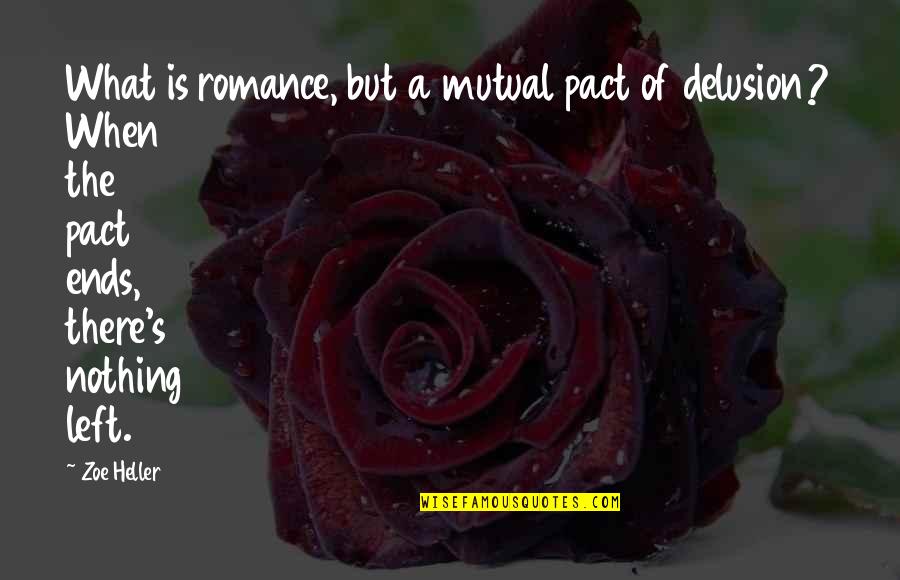 Nothing Is Left Quotes By Zoe Heller: What is romance, but a mutual pact of