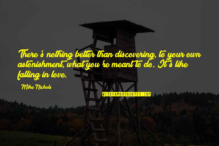 Nothing Like You Quotes By Mike Nichols: There's nothing better than discovering, to your own Nothing Like You Quotes By Mike Nichols: There's nothing better than discovering, to your own