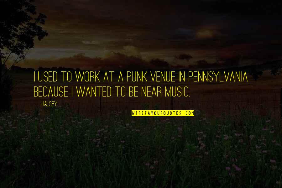 Nothing Making Sense Quotes By Halsey: I used to work at a punk venue