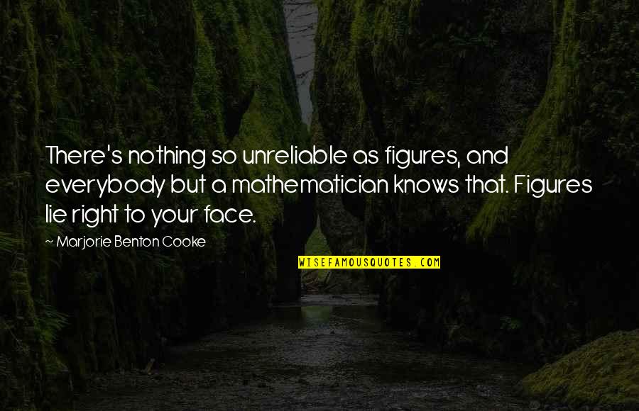 Nothing Right Quotes By Marjorie Benton Cooke: There's nothing so unreliable as figures, and everybody