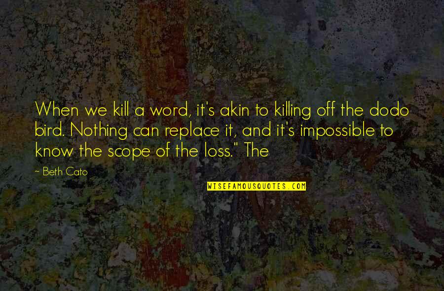 Nothing's Impossible Quotes By Beth Cato: When we kill a word, it's akin to