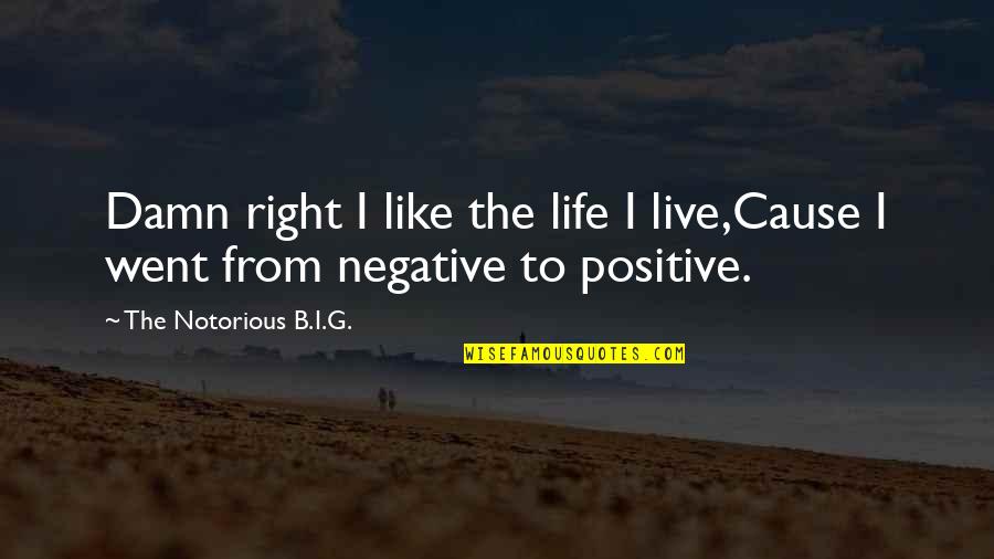 Notorious B.i.g Life Quotes By The Notorious B.I.G.: Damn right I like the life I live,Cause