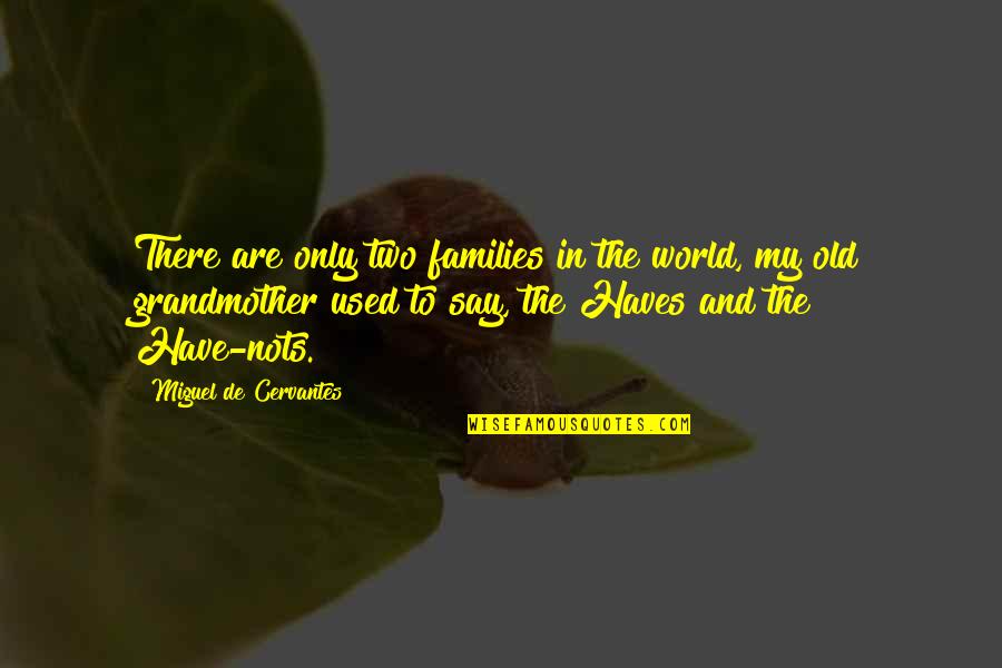 Nots Quotes By Miguel De Cervantes: There are only two families in the world, Nots Quotes By Miguel De Cervantes: There are only two families in the world,