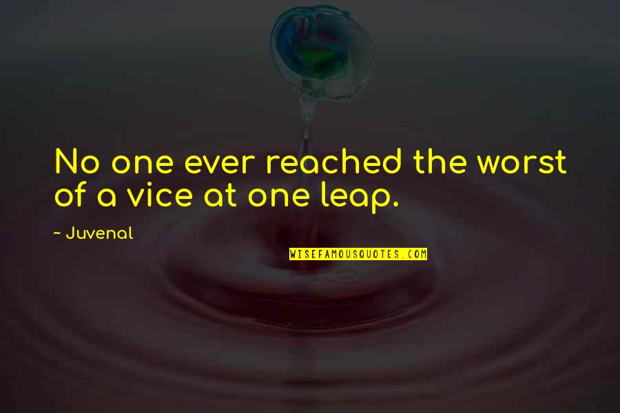 Notter Mill Quotes By Juvenal: No one ever reached the worst of a