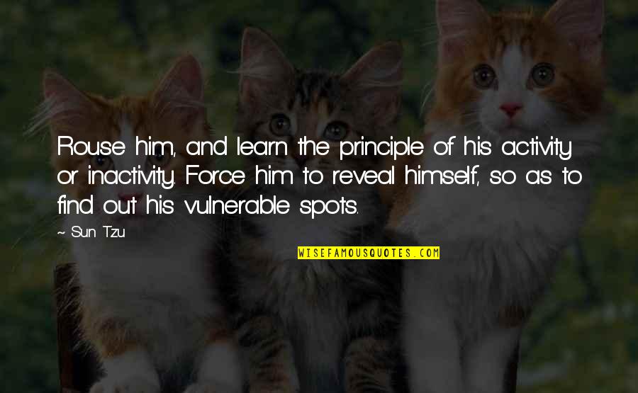 Notterman Quotes By Sun Tzu: Rouse him, and learn the principle of his Notterman Quotes By Sun Tzu: Rouse him, and learn the principle of his