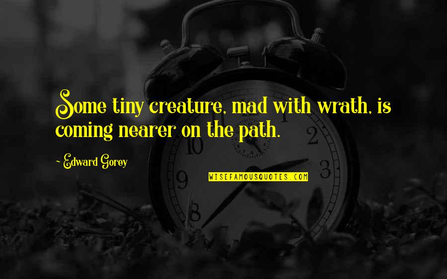 Nouchka Shoes Quotes By Edward Gorey: Some tiny creature, mad with wrath, is coming