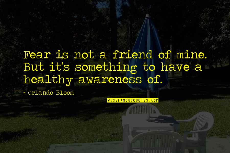 Nourizadeh Iranefarda Quotes By Orlando Bloom: Fear is not a friend of mine. But