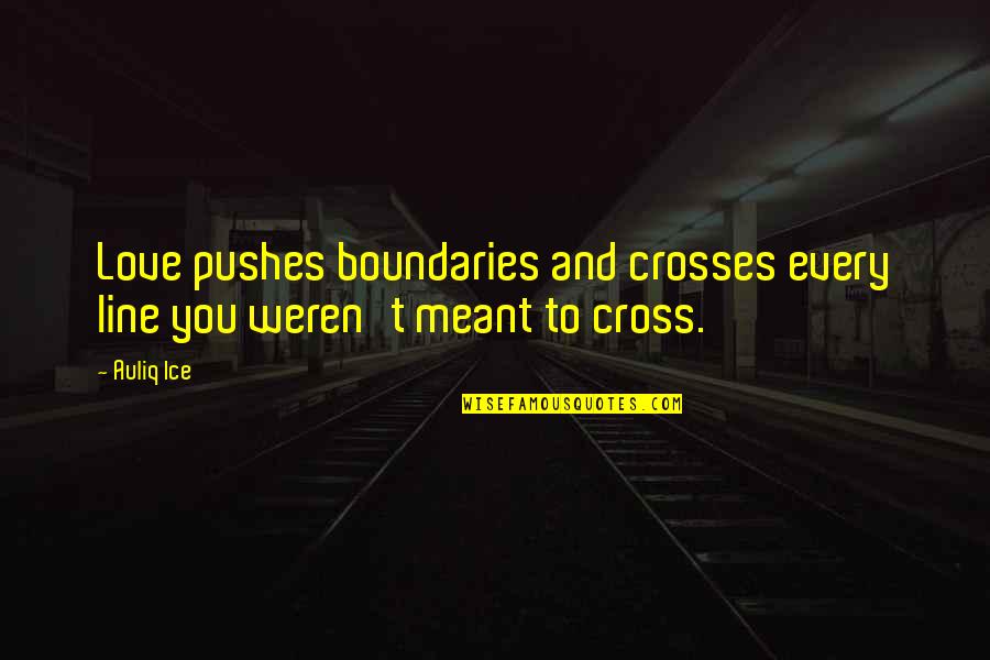 Novakasa Quotes By Auliq Ice: Love pushes boundaries and crosses every line you