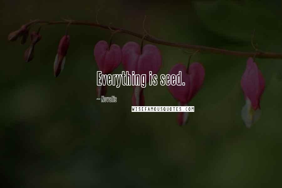 Novalis quotes: Everything is seed.