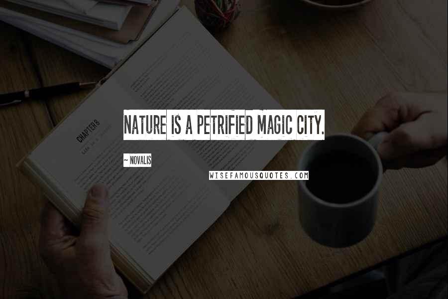 Novalis quotes: Nature is a petrified magic city.