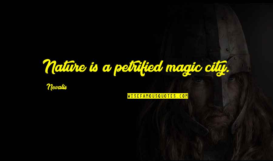 Novalis Quotes By Novalis: Nature is a petrified magic city.