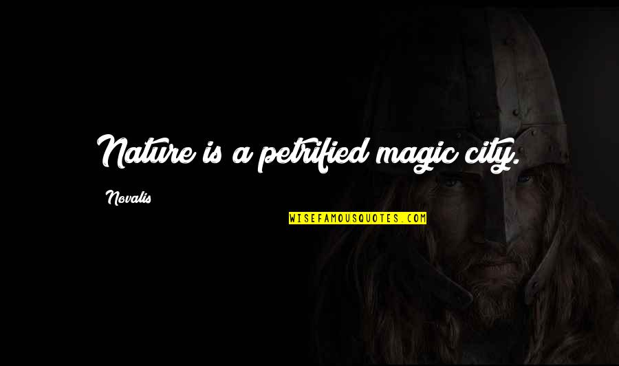 Novalis's Quotes By Novalis: Nature is a petrified magic city.