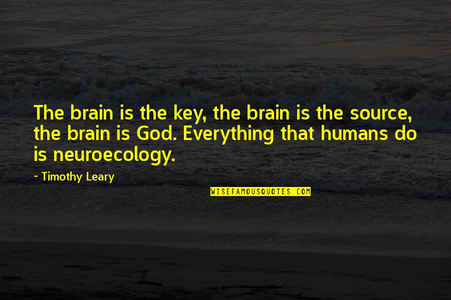 Novecientos Cuarenta Quotes By Timothy Leary: The brain is the key, the brain is