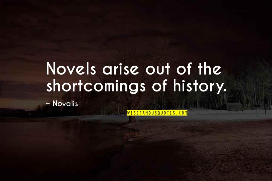 Novels Books Quotes By Novalis: Novels arise out of the shortcomings of history.