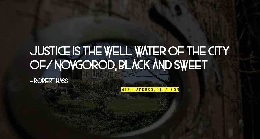 Novgorod Quotes By Robert Hass: Justice is the well water of the city