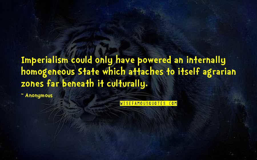 Novial Gold Quotes By Anonymous: Imperialism could only have powered an internally homogeneous