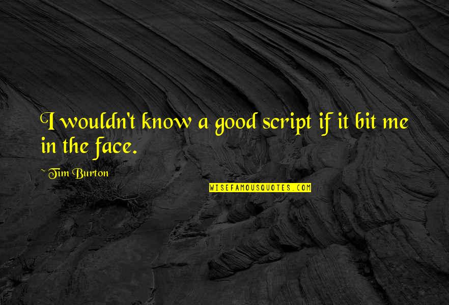 Novian Novian Quotes By Tim Burton: I wouldn't know a good script if it