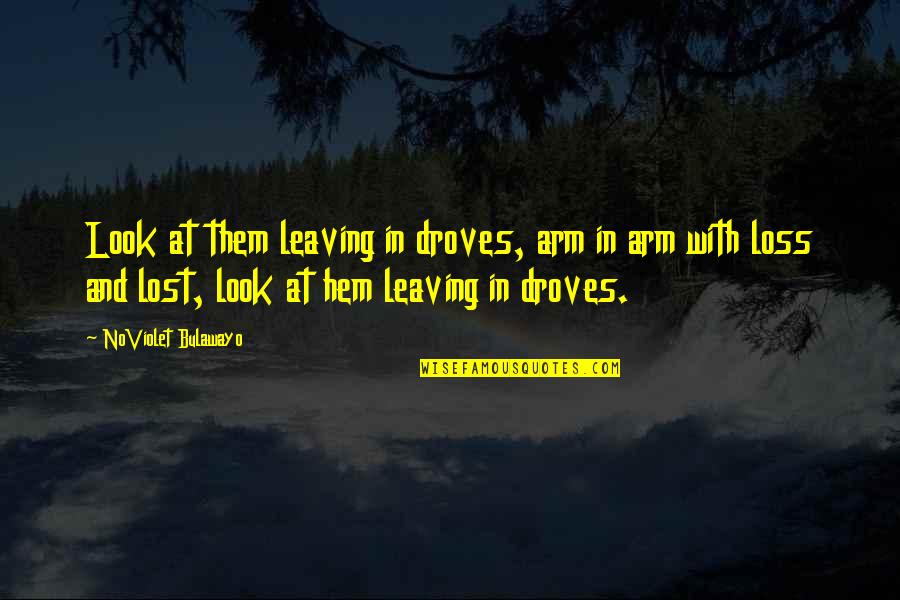 Noviolet B Quotes By NoViolet Bulawayo: Look at them leaving in droves, arm in Noviolet B Quotes By NoViolet Bulawayo: Look at them leaving in droves, arm in