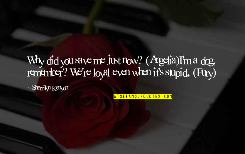 Novkov M T Quotes By Sherrilyn Kenyon: Why did you save me just now? (Angelia)I'm Novkov M T Quotes By Sherrilyn Kenyon: Why did you save me just now? (Angelia)I'm