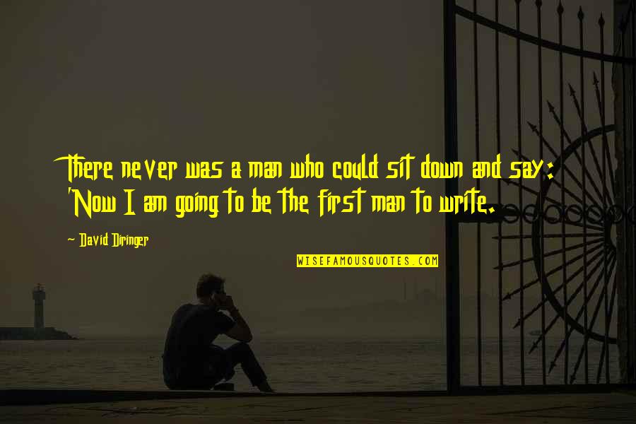 Now And Never Quotes By David Diringer: There never was a man who could sit