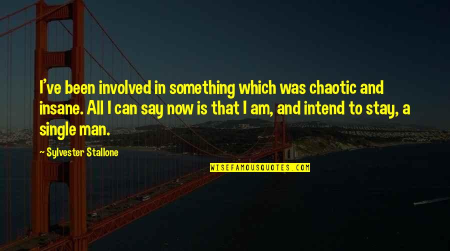 Now I Am Single Quotes By Sylvester Stallone: I've been involved in something which was chaotic