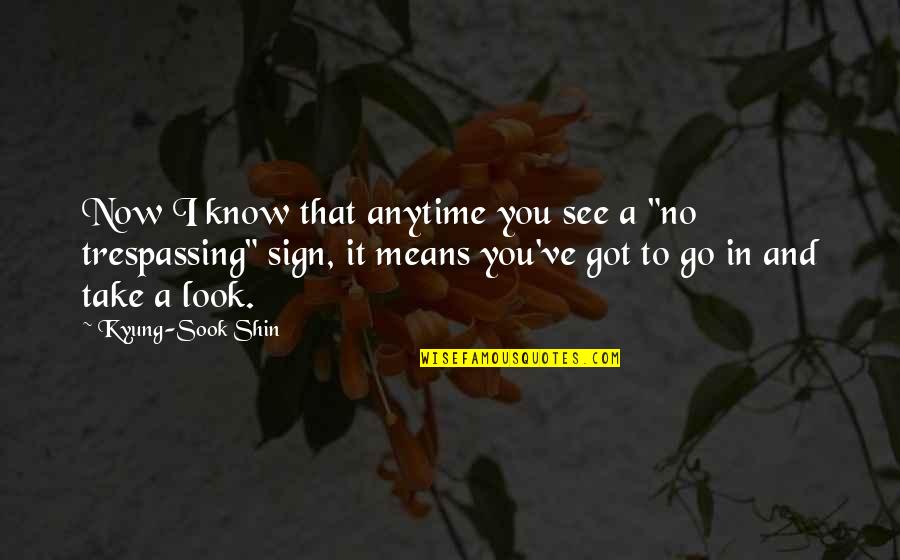 Now I See You Quotes By Kyung-Sook Shin: Now I know that anytime you see a