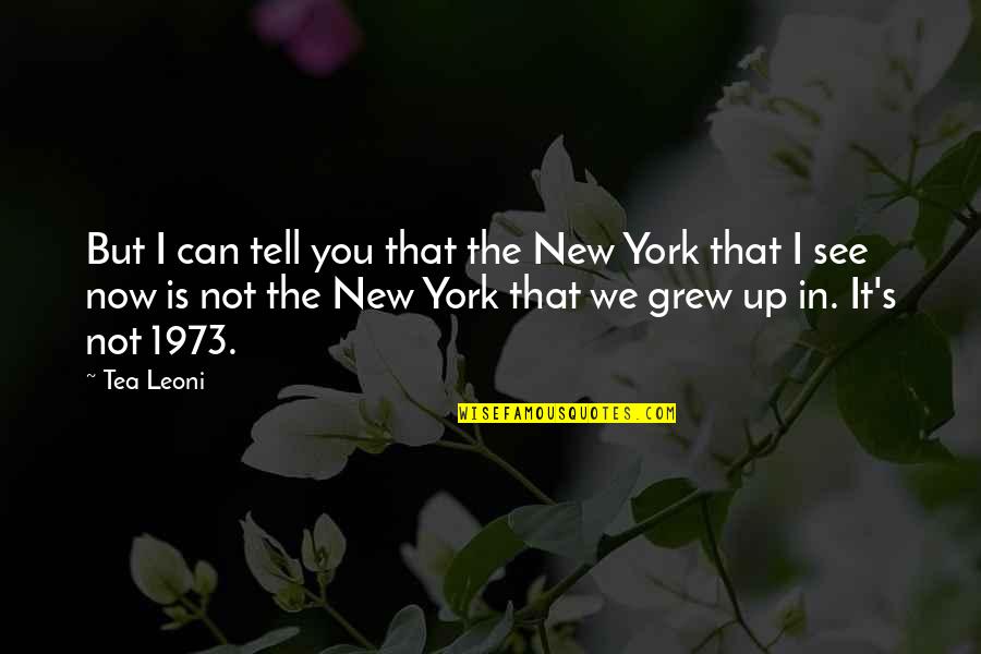 Now I See You Quotes By Tea Leoni: But I can tell you that the New