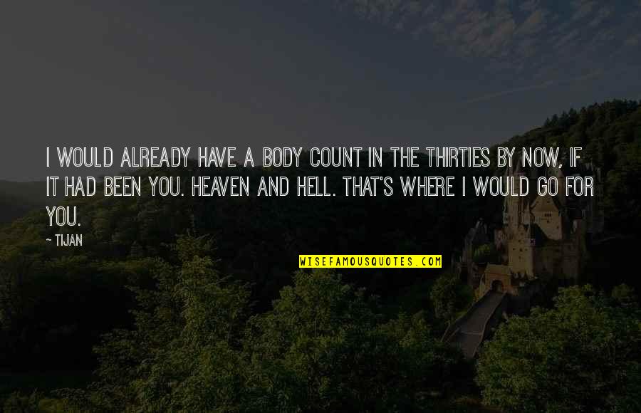 Now In Heaven Quotes By Tijan: I would already have a body count in Now In Heaven Quotes By Tijan: I would already have a body count in