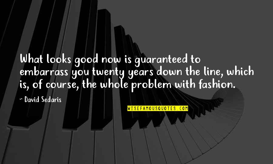 Now Is Good Quotes By David Sedaris: What looks good now is guaranteed to embarrass