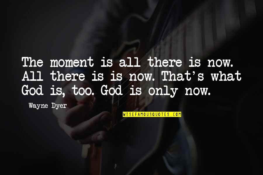 Now Is The Moment Quotes By Wayne Dyer: The moment is all there is now. All