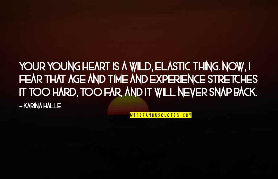 Now Is Your Time Quotes By Karina Halle: Your young heart is a wild, elastic thing.