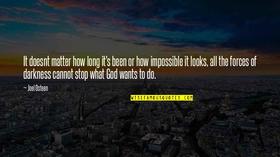 Now It Doesnt Matter Quotes By Joel Osteen: It doesnt matter how long it's been or