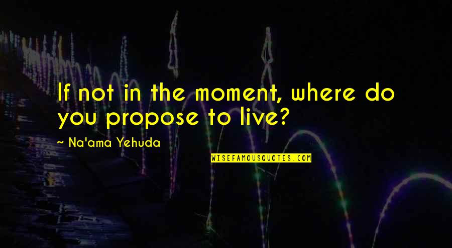 Now Not Quotes By Na'ama Yehuda: If not in the moment, where do you Now Not Quotes By Na'ama Yehuda: If not in the moment, where do you