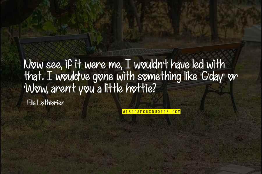 Now You See Me Quotes By Elle Lothlorien: Now see, if it were me, I wouldn't