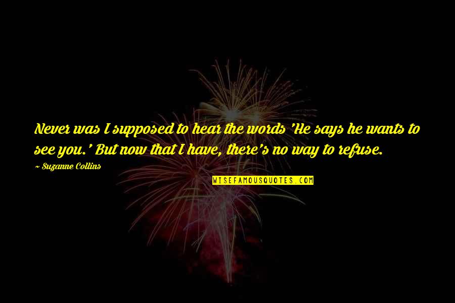 Now You See Quotes By Suzanne Collins: Never was I supposed to hear the words