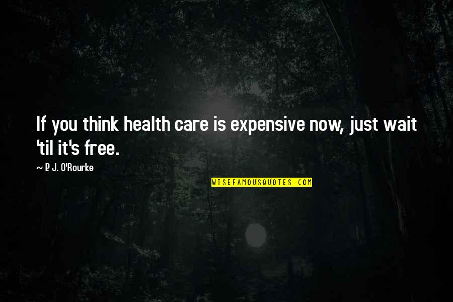 Now You're Free Quotes By P. J. O'Rourke: If you think health care is expensive now,