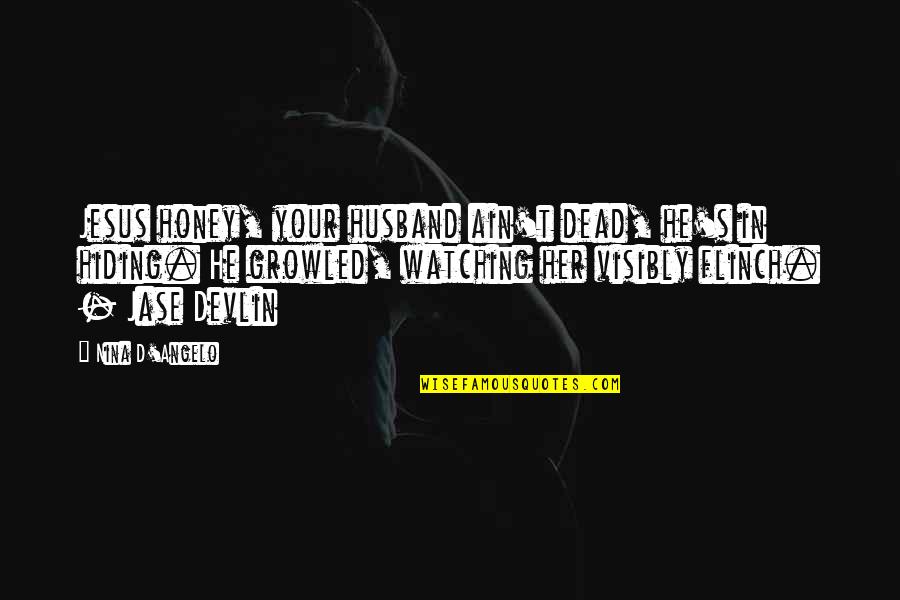 Nowhere In Quotes By Nina D'Angelo: Jesus honey, your husband ain't dead, he's in