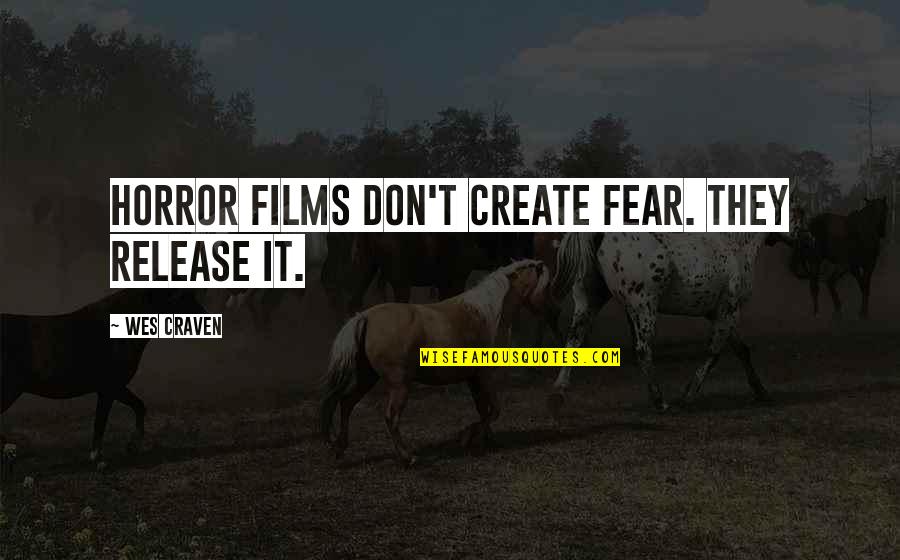 Nozari Ramen Quotes By Wes Craven: Horror films don't create fear. They release it. Nozari Ramen Quotes By Wes Craven: Horror films don't create fear. They release it.