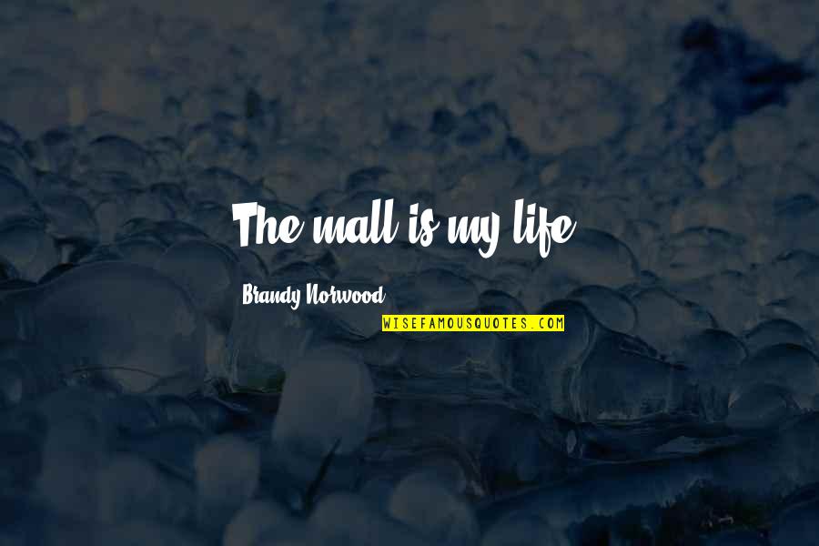 Nre Quote Quotes By Brandy Norwood: The mall is my life. Nre Quote Quotes By Brandy Norwood: The mall is my life.