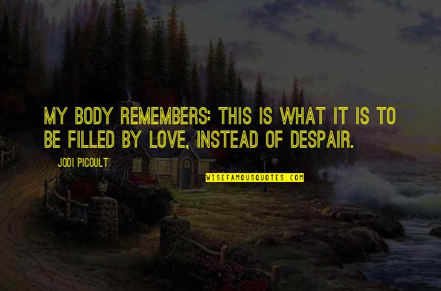 Nstar Quotes By Jodi Picoult: My body remembers: this is what it is